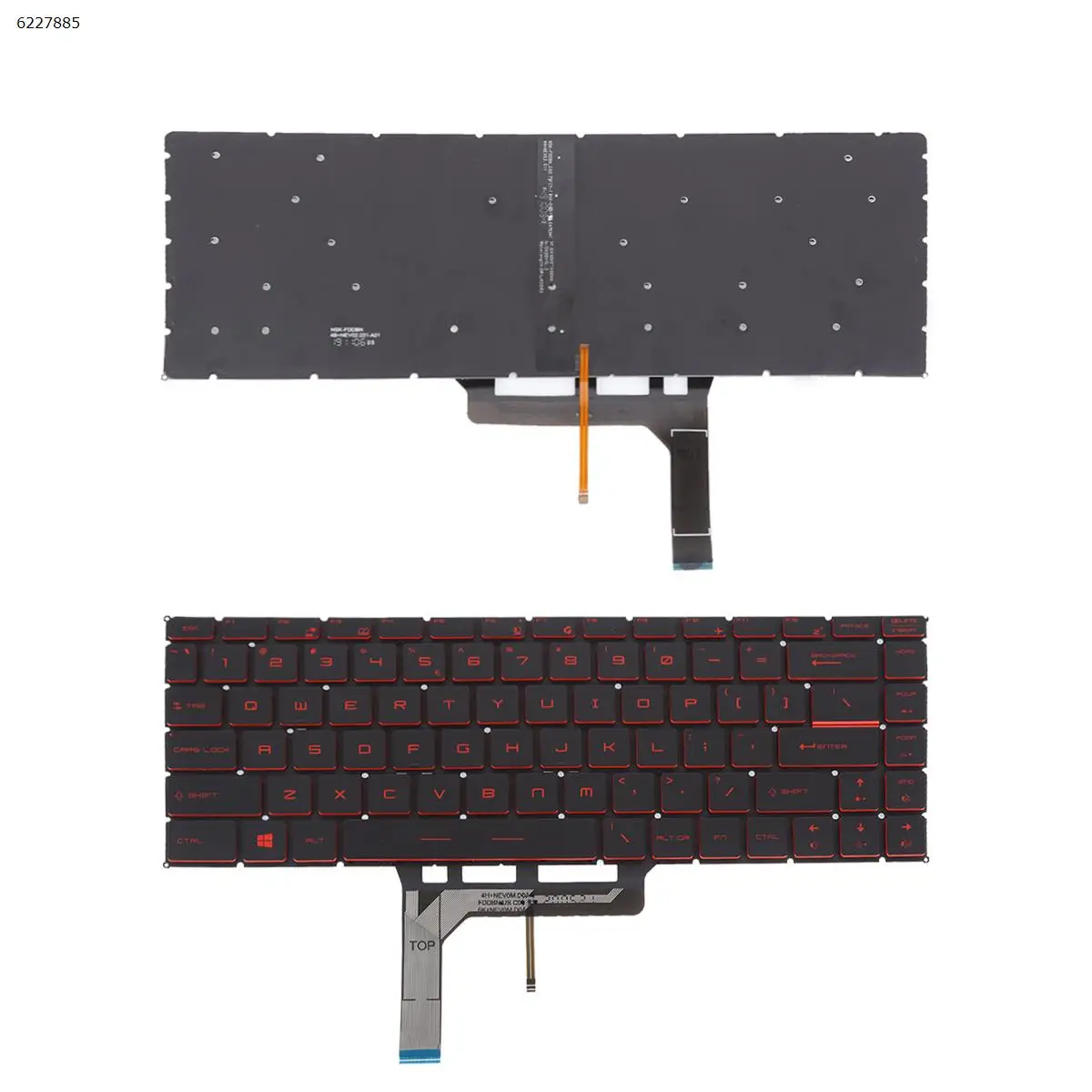 

US Laptop Keyboard for MSI GS65 GF63 8RC 8RD Thin 9SC with Red Printing & Backlit