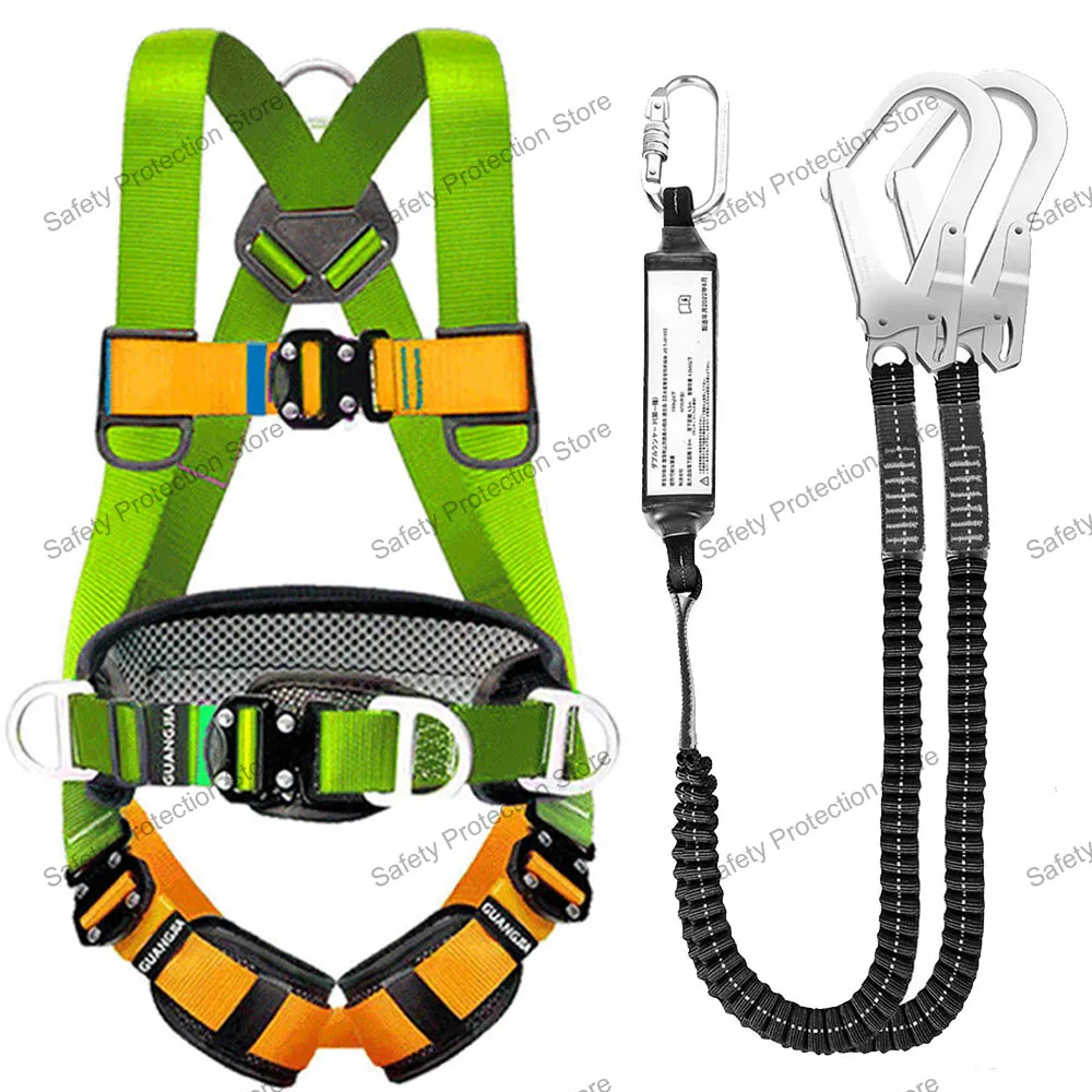 High Altitude Work Safety Harness Full Body Five-point Safety Belt Outdoor Climbing Training Construction Protective Equipment