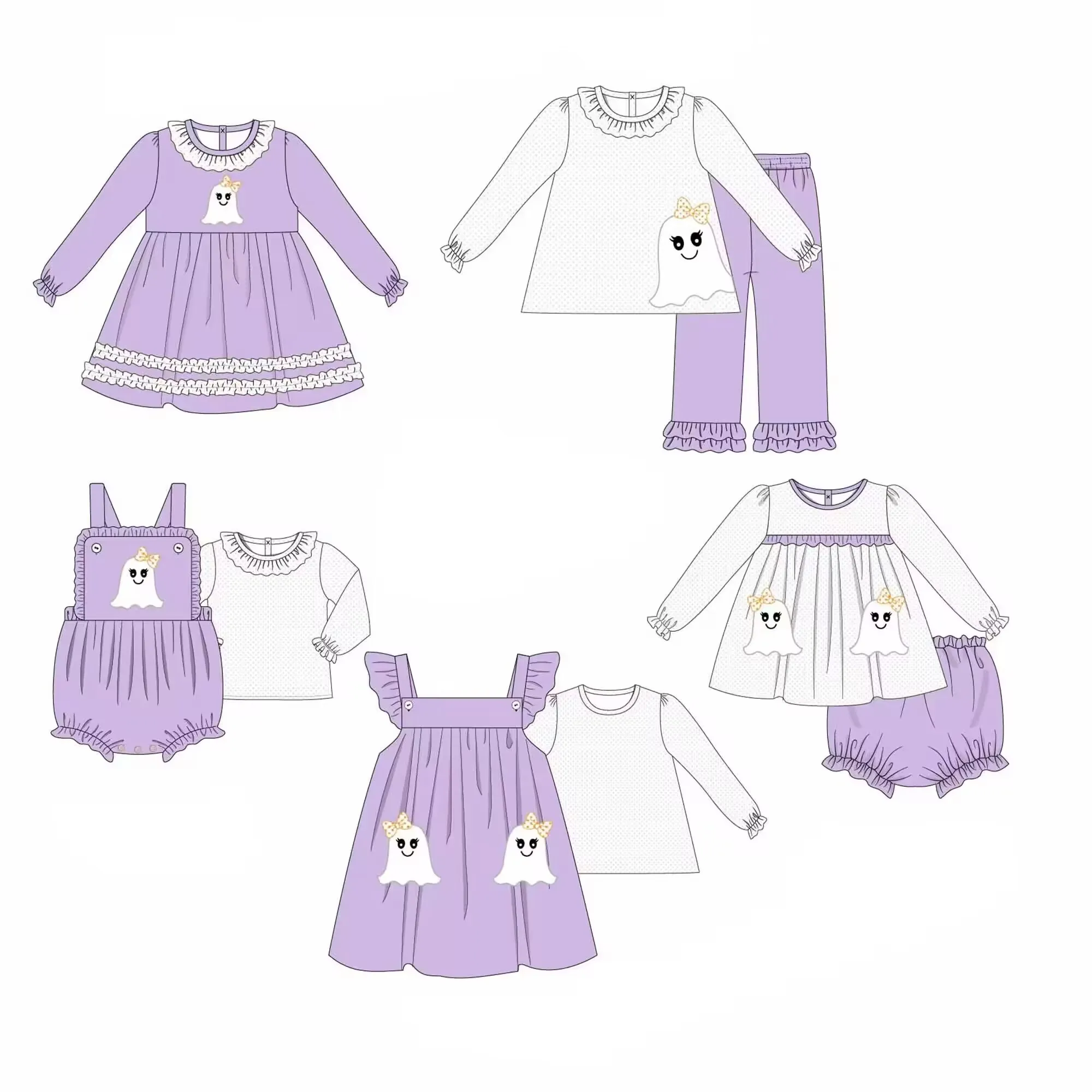 

Fashion boutique Halloween girl suit horror cartoon print girl dress baby onesie baby suit girl suit