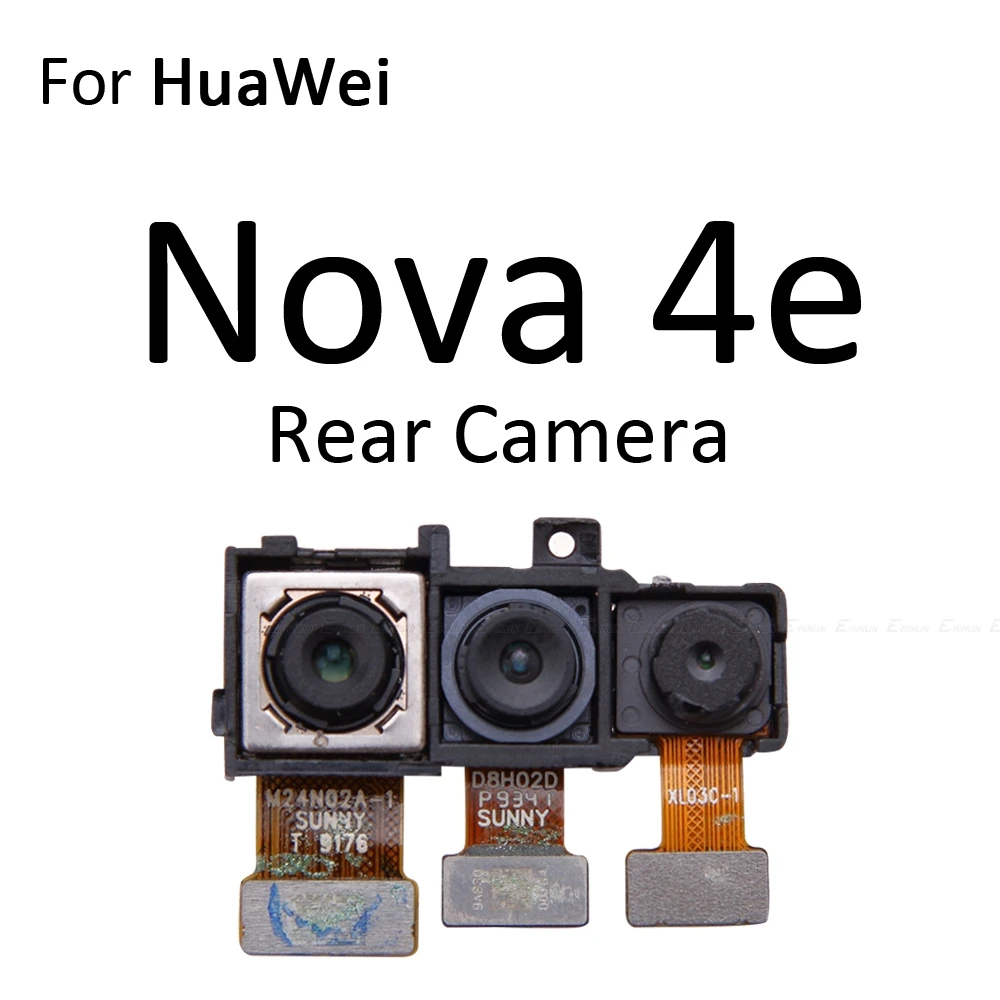 Front & Rear Back Main Selfie Facing Camera Flex Cable Repair Parts For HuaWei Nova 4e 3e 2S 2i 2 Plus Big Small Module Ribbon