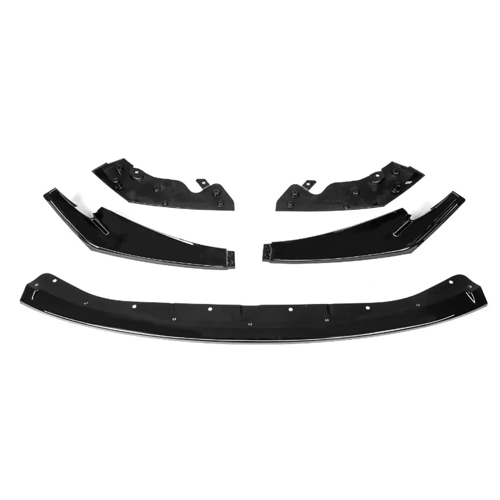 Car 5 Stage Front Lip Spoiler Splitter CS For BMW G80 G82 G83 M3 M4 2021 2022 Glossy Black/Carbon Fiber Printed