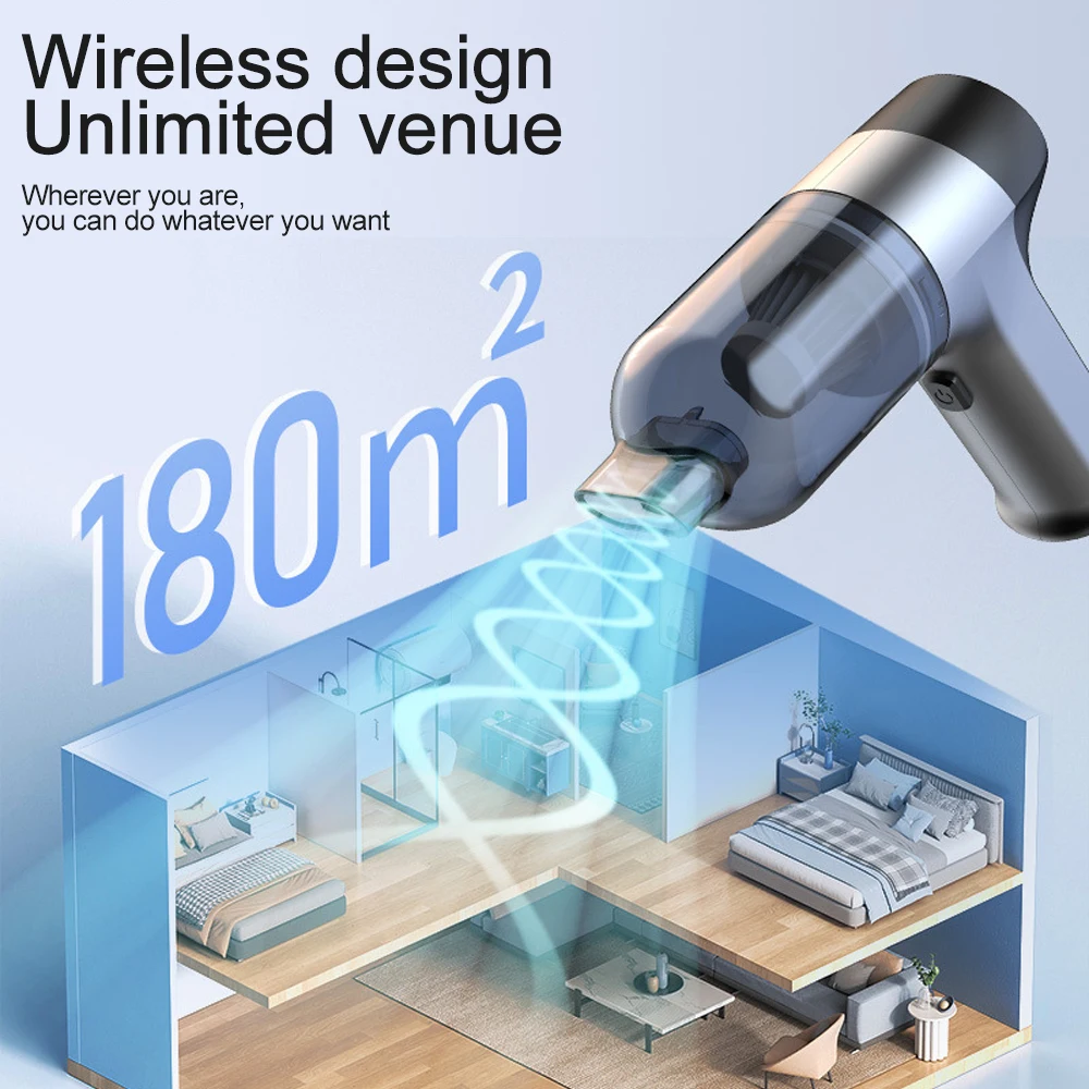 NEW Xiaomi 1200000Pa Wireless Car Vacuum Cleaner Strong Suction Handheld Robot Home & Car Dual USE Mini Vacuum Cleaner Appliance