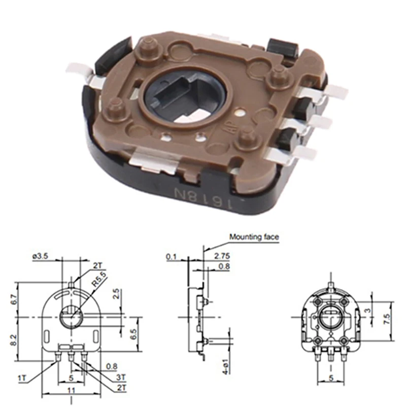 2Pcs RDC503013A Chip Resistive Position Sensor 10K Projector Copier Rotation Angle Detection Sensor