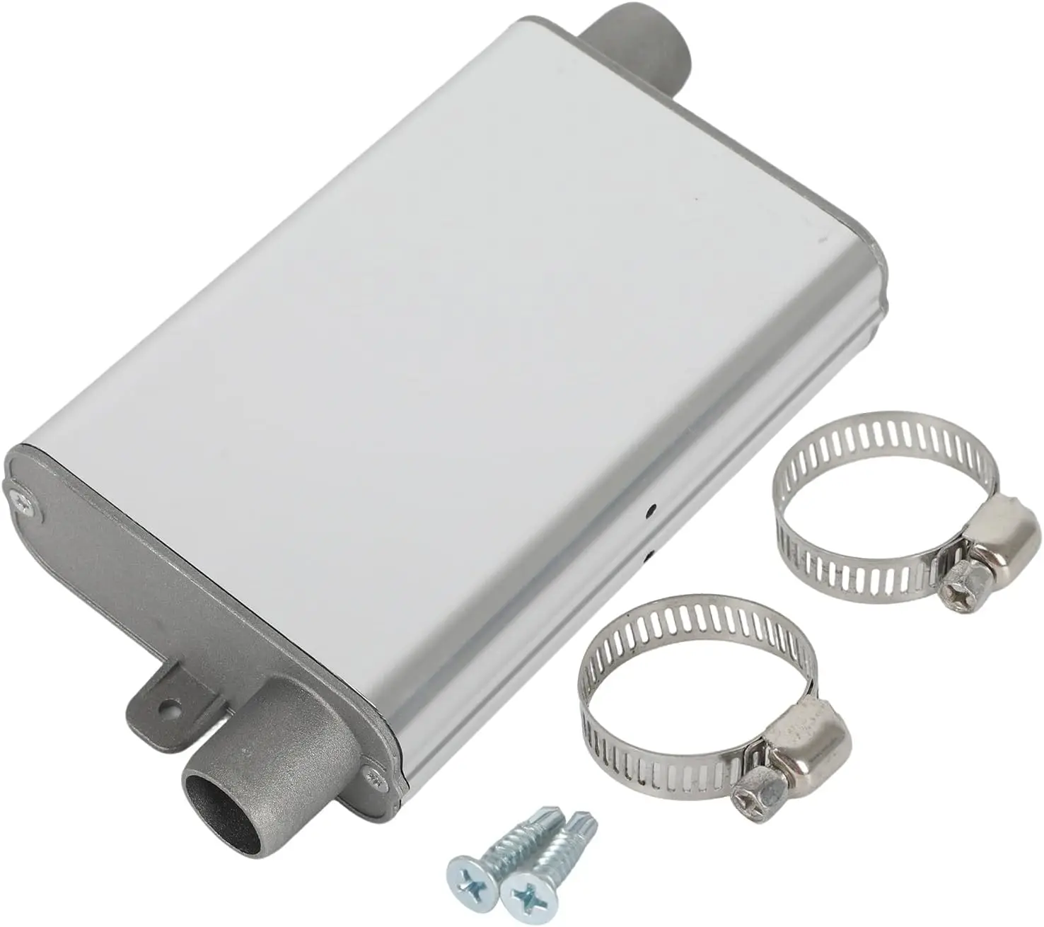 

24 мм серебряный глушитель выхлопной трубы с зажимом - независимая поддержка, снижение шума, для автомобильного воздушного стояночного обогревателя