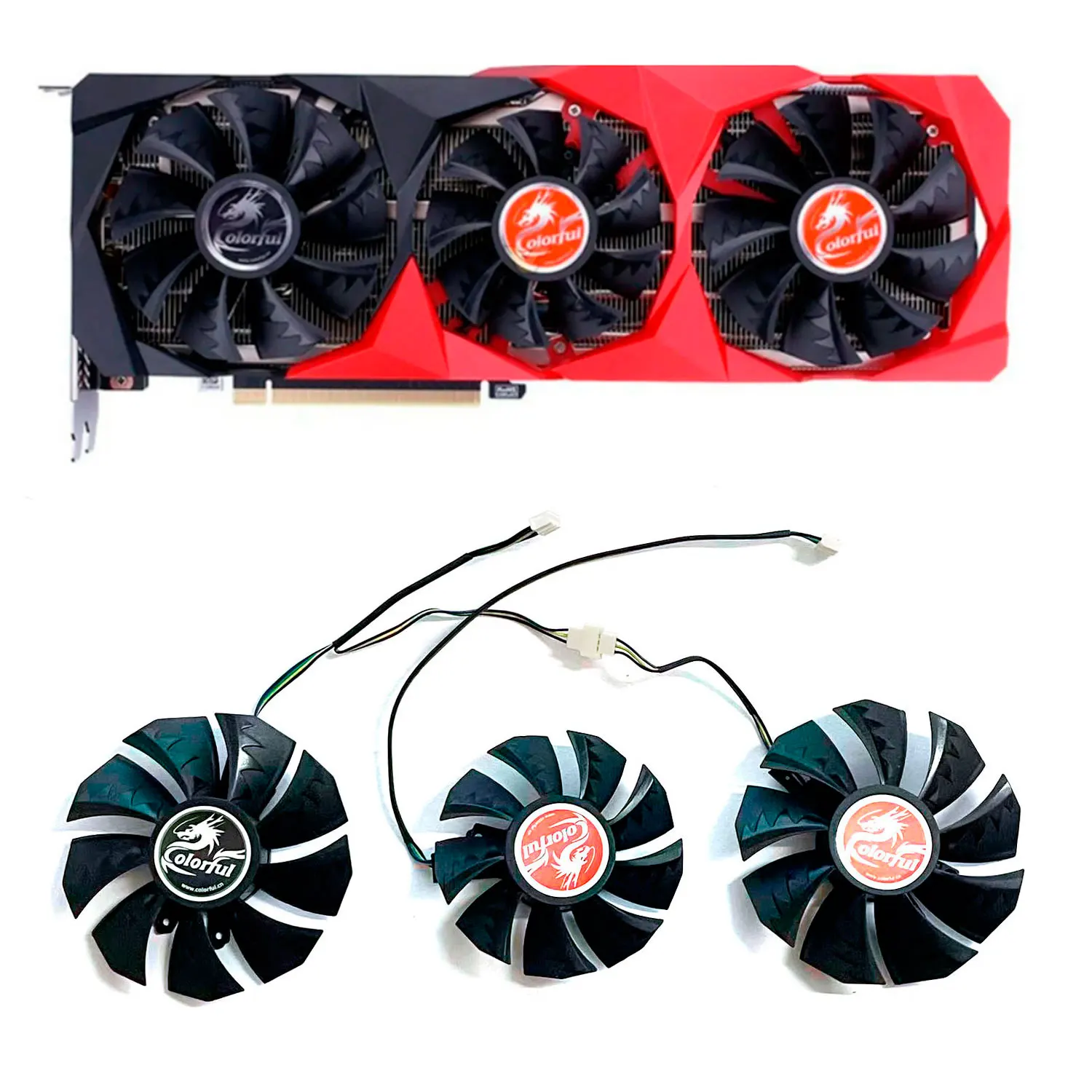 

New cooling fan 4-pin 75MM 85MM suitable for Colorful rtx3060 GeForce RTX 3090 3080 Ti RTX3070 RTX 3060 Ti graphics card