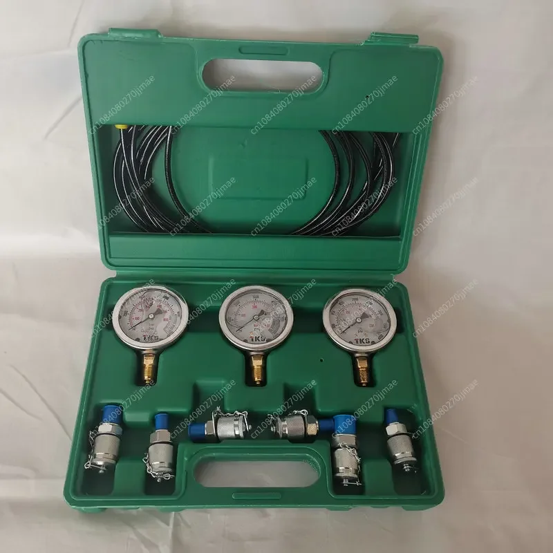 Excavator Hydraulic Test Tool Hydraulic Gauge Portable Test Hydraulic Gauge Set Table Combination