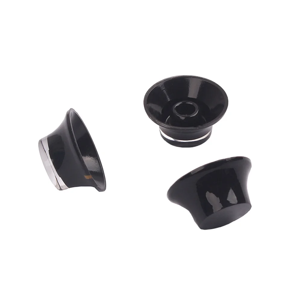 

3Pcs Bass Guitar Volume Tone Control Knobs Durable Plastic Electric Guitar Replacement Parts Black Knobs Set Bass Knob