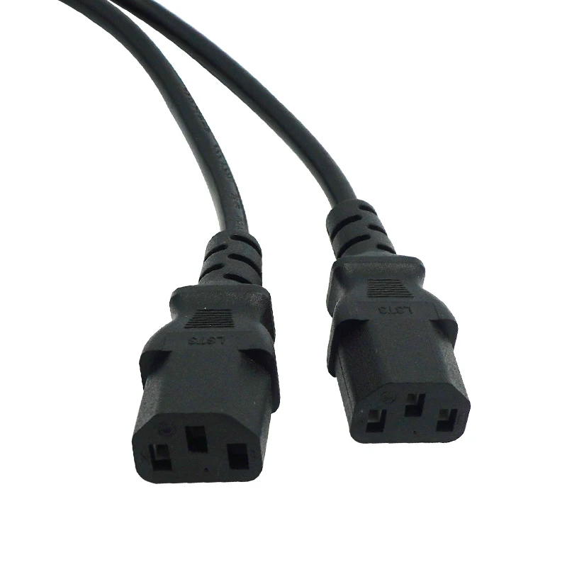 Grosir 1 Buah Kabel Adaptor Pembagi Tipe Y Daya Pendek 5-13R C14 Tunggal Ke Dual C13 5-13R 35Cm