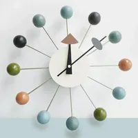 Nordic Nelson Ball Simple Mute Candy Wall Clock Living Room Dining Room Clock Creative Art Personality Fashion Wall Clock