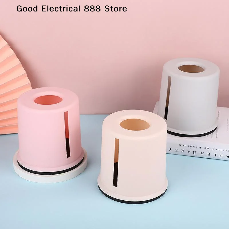 【G】Round Plastic Tissue Box Office Creative Multifunctional Household Tissue Cover Multifunctional Paper Storage Box