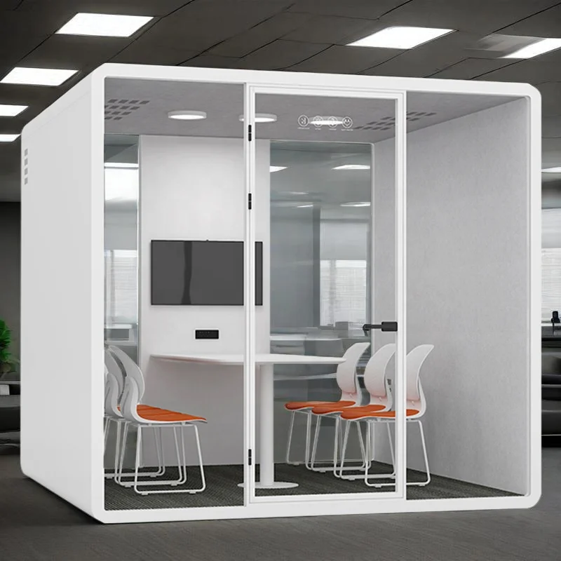Customized Soundproof Room Silent Cabin Mobile Office Desk Furniture Negotiation Room Recording Studio Telephone Booth