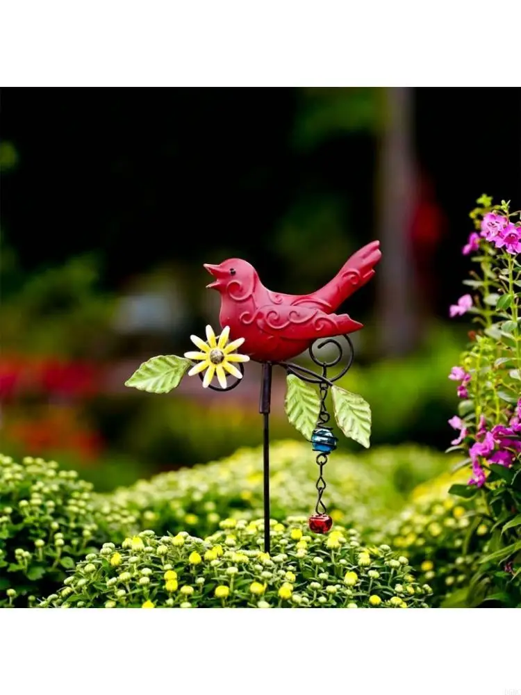  Lovely Metal Bird Ornaments With Multicolor Paint Bird Metal Garden Statue