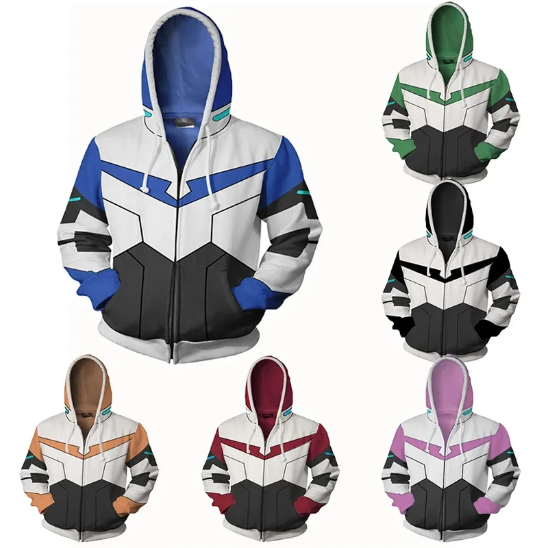 Anime Voltron: leggendario difensore felpe con cappuccio Shiro/Keith/hunk/Pidge/Princess Allura Cosplay felpe giacca stampa 3D Costume
