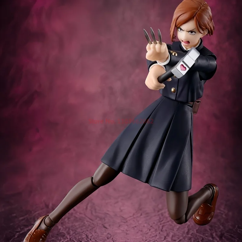 Bandai S.H. figuarts jujutsu Kaisen kugisaki nobara โมเดลอนิเมะตุ๊กตาขยับแขนขาได้ของขวัญสำหรับเพื่อน