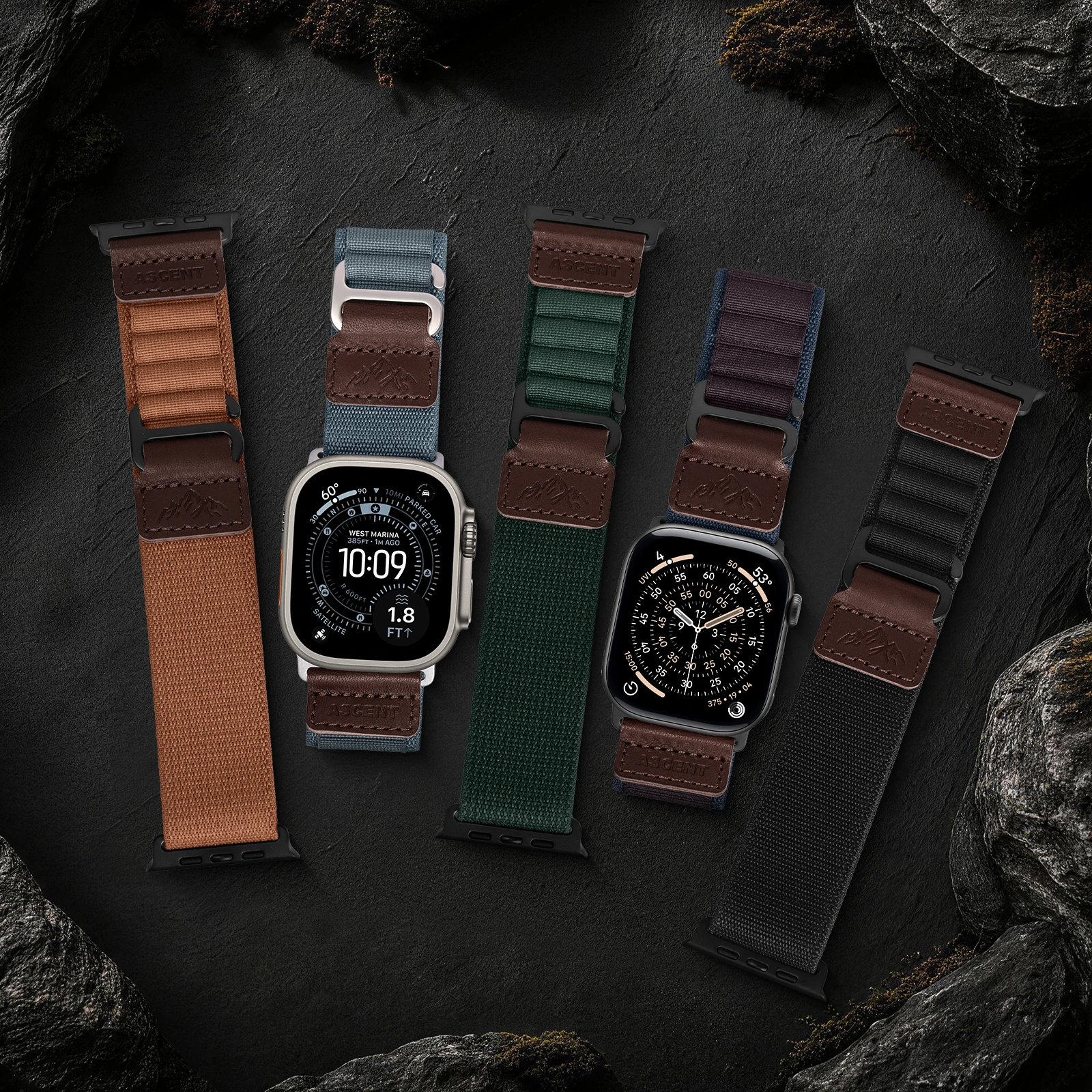 Pulseira para Apple Watch Ultra 3, 2 bandas, 49mm, 46mm, 45mm, 44mm, 42mm, Alpine Loop, pulseira de couro, correas para iWatch Series 11, 10, 9, 8, 7, SE