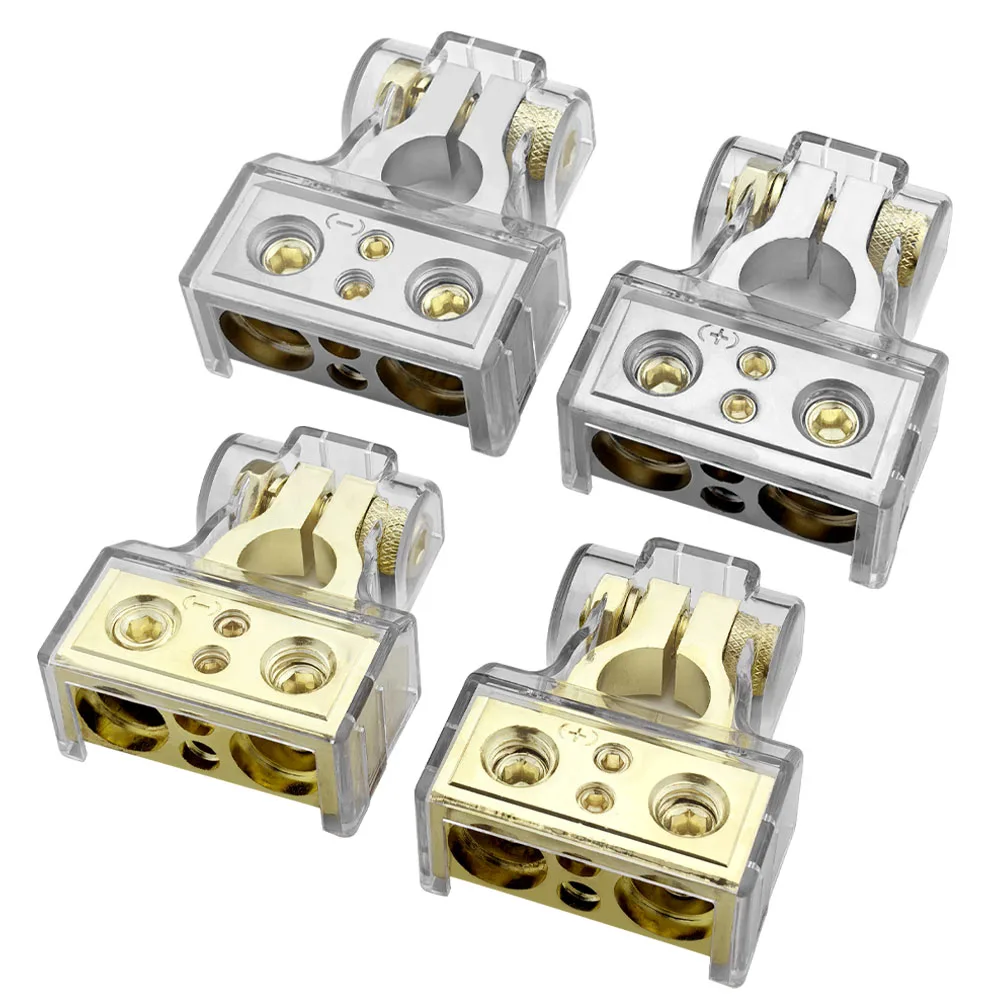 

Комплект разъемов для автомобильного аккумулятора, калибр 2/4/8/10, положительные отрицательные зажимы с прокладками, прозрачные крышки, универсальные автомобильные морские