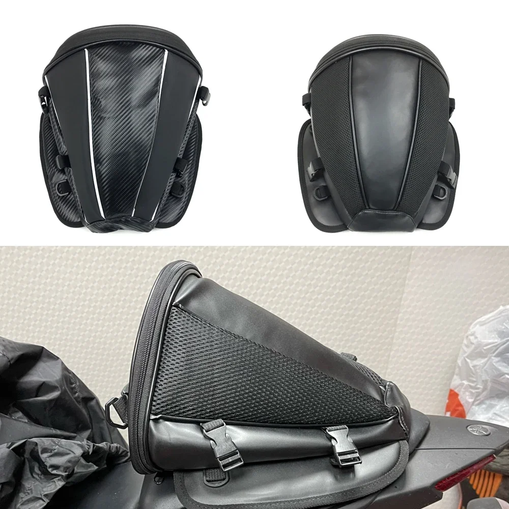 

1pc Waterproof Motorcycle Tail Bag Sport Luggage Saddle Riding Rear Bag