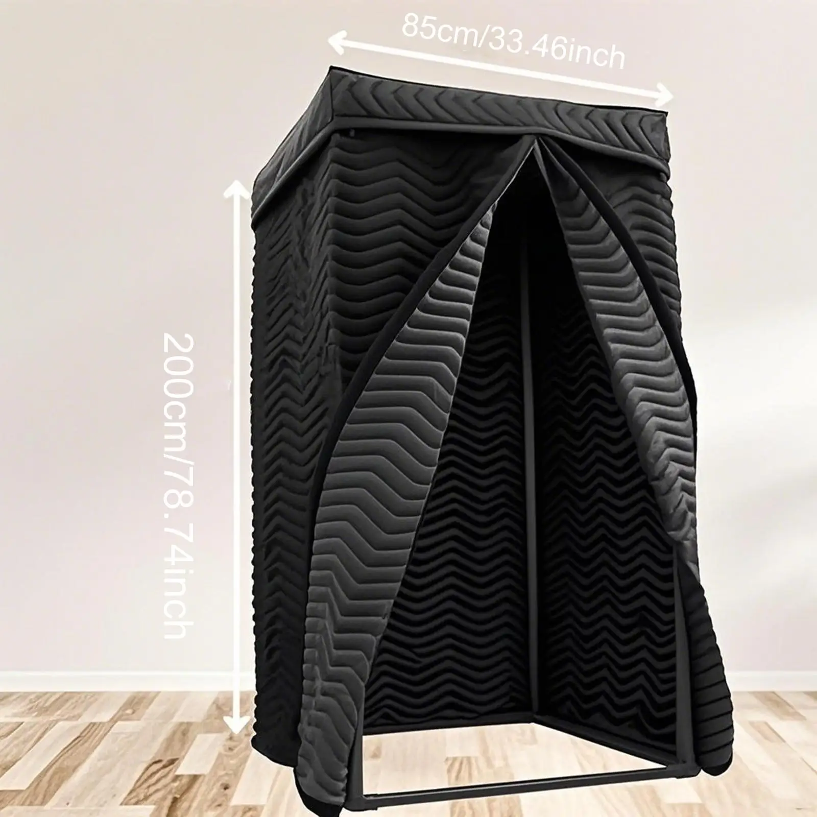 Vocal Booth Soundproof Portable Audio Recording Booth Stainless Steel for Echo Prevention Home Studio Podcast Voiceovers