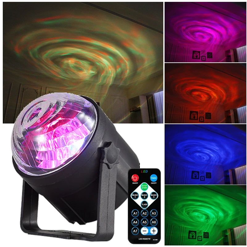 

Красочные сценические DJ Club светодиодные диско-светильники с дистанционным управлением, вращающийся кристалл, волшебный шар, стробоскопические огни для вечеринок для бара, вечеринки, клуба