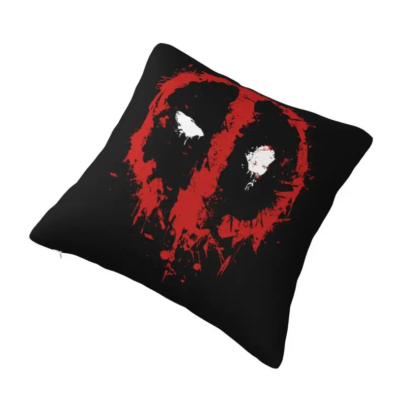 Custom Deadpool Splatter Cushion Cover 40x40cm Velvet Nordic Pillow Case