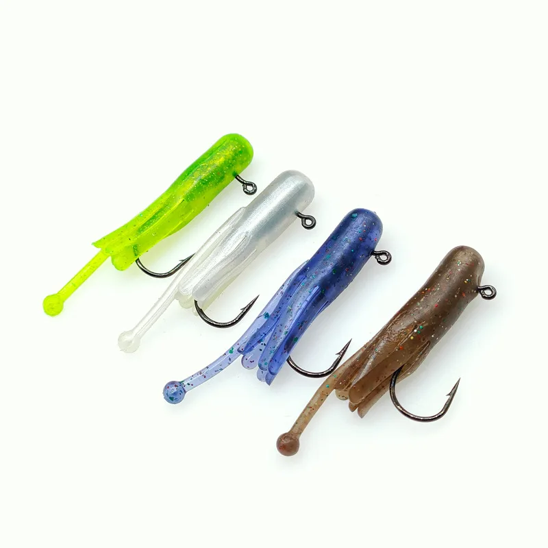 1 Stück 5cm Kleiner Tintenfisch-Weichplastikköder - Köder für Schwarzfisch und Mandarinfisch - Salzwasser-Angelzubehör