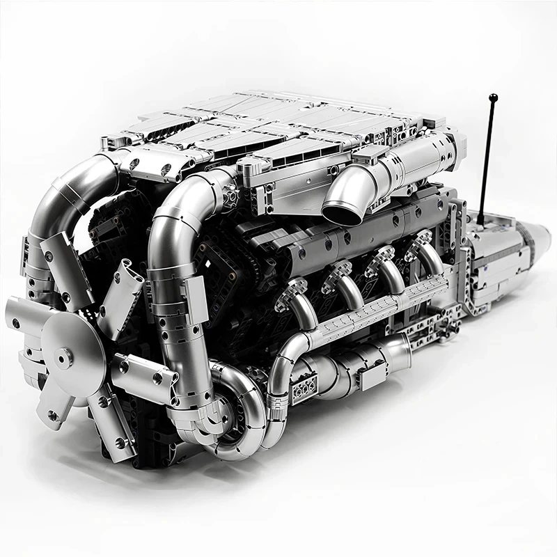 Mold King 10168 Technische De Gemotoriseerde V8 Tmin-turbo Motor Bouwsteen Auto Speelgoed Assemblage Baksteen Model Kid jongen Kerstcadeau