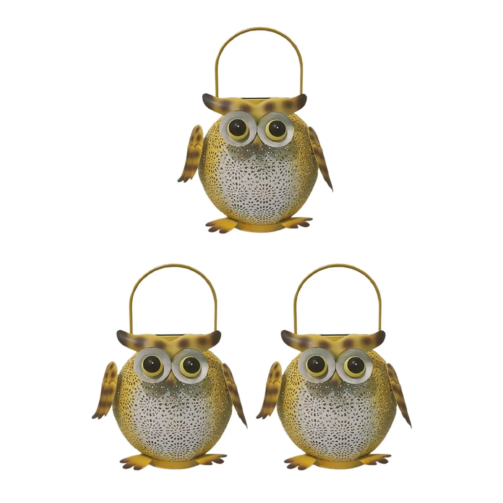 

Hanging Solar Lantern Owl Garden Decoration Owl Lantern Metal Solar Lamp Outdoor Lantern for Lawn Garden Yard Outdoor Pathway