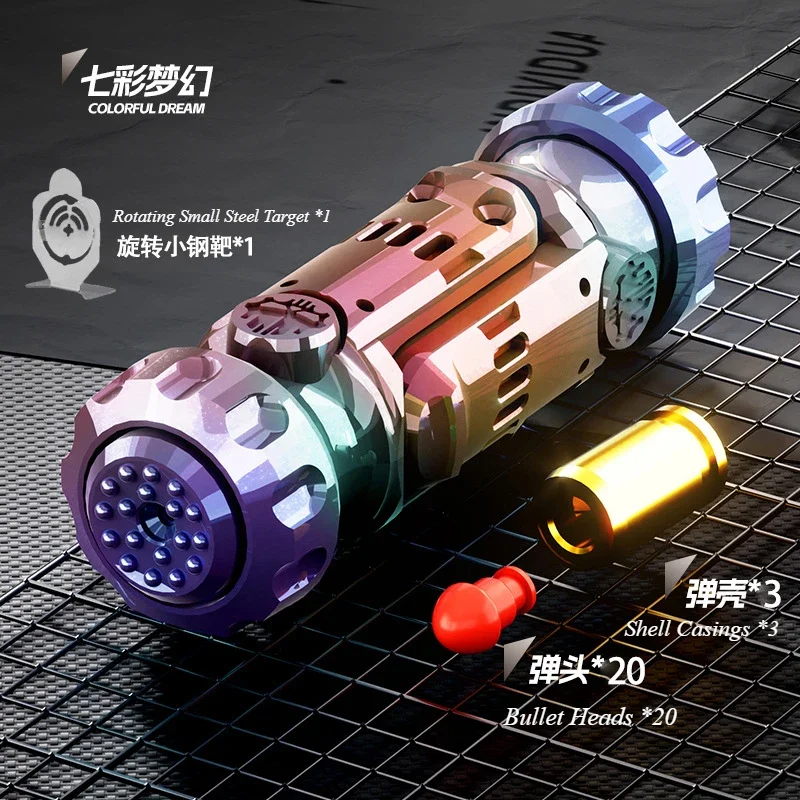 Stun Grenade Fidget Spinner Miniatuur Pistool Speelgoedpistool met Uitwerpbare Schelpen Stress Vinger Speelgoed voor Volwassenen Kinderen Beste Cadeaus - afbeelding 1