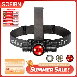 Sofirn HS21 Headlamp 2000lm EDC 18650 USB C Rechargeable Flashlight SFT40 Led Powerful Headlight IP65 Infrared Induction Torch