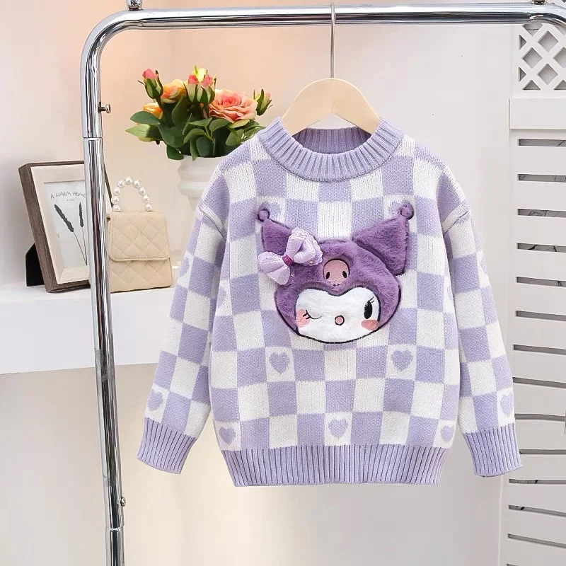 

Girls Sweater Wool Coat Kids Tops Knitting 2023 Luxury Thicken Warm Winter Autumn Plus Size Cottons Pullover Children's Clothing