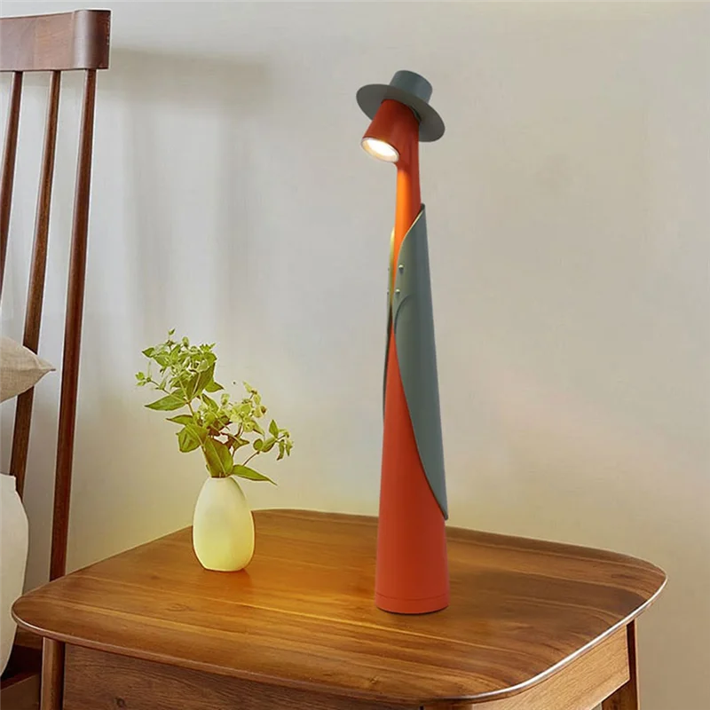 

ABRE-Night Light Table Lamp Atmosphere Lamp High Foot Living Room Restaurant Portable Charging Table Lamp
