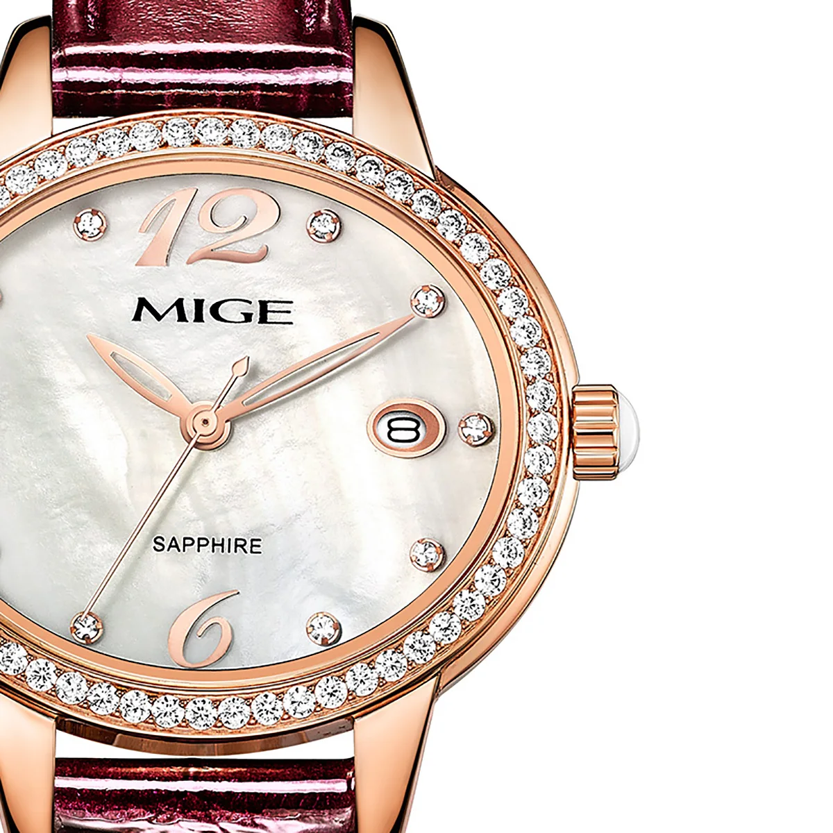 MIGE Original Miyota Quartz Woman Watch Waterproof Ladies Wristwatch Fashion Crystal Sea Shell Waterproof Watch For Women Gift