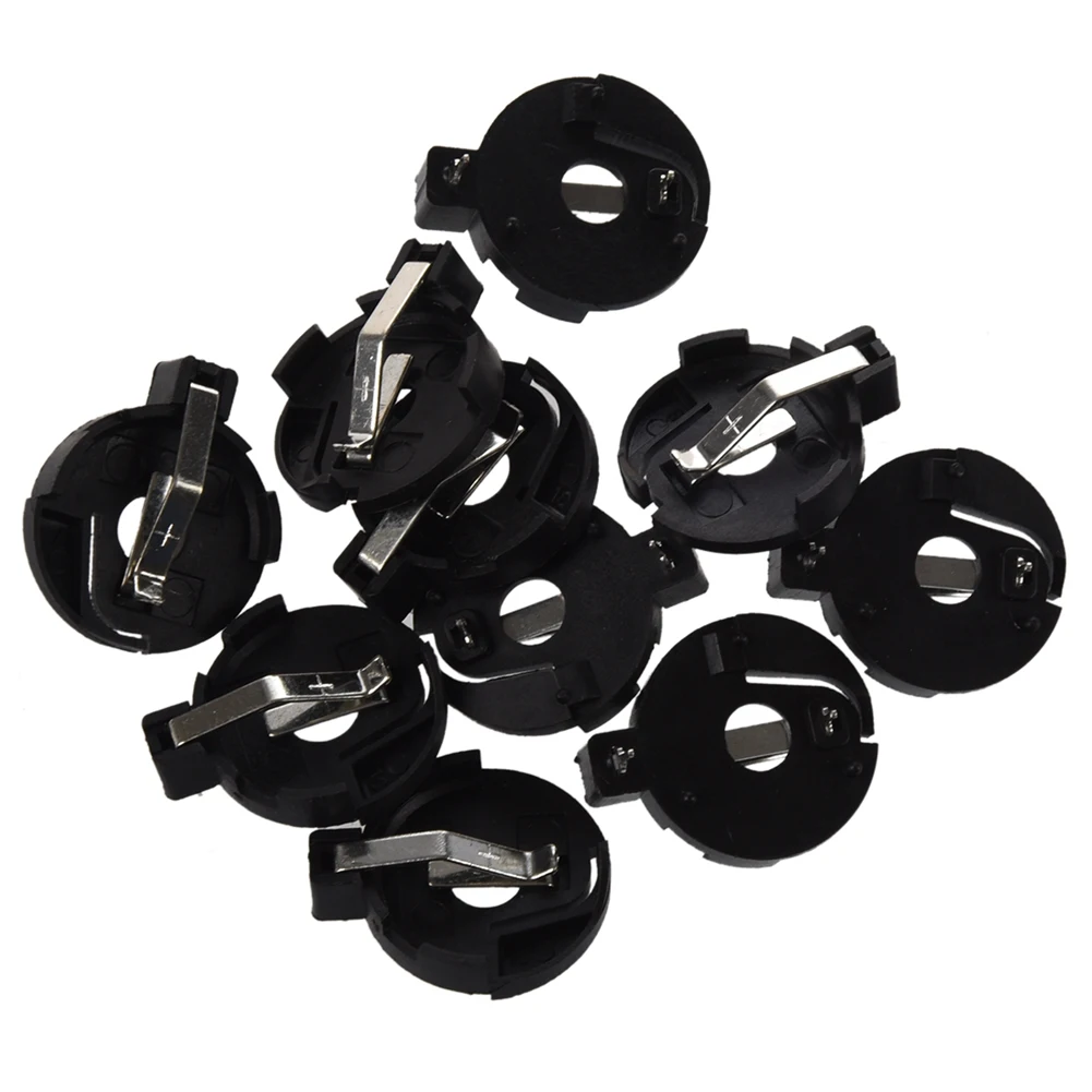 A61Z Deals 30 Pcs Cr2032 Cell Button Battery Holder, 10 Pcs Black & 20 Pcs White
