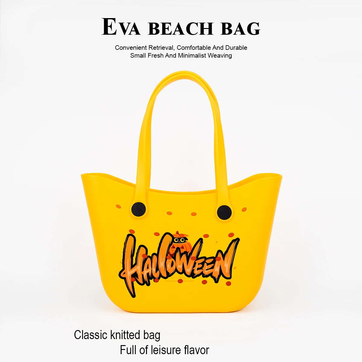 

Большая вместительная пляжная сумка Eva Tote Bag, тематическое украшение на Хэллоуин создает праздничную атмосферу, легкая и прочная сумка через плечо с водонепроницаемым и износостойким материалом, подходит для всех сезонов, унисекс, подходит для работни