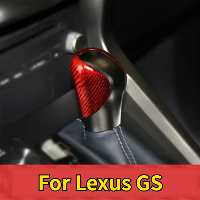

For Lexus GS Real Dry Carbon Fiber 2016-2017 Interior Decoration Gear Shift Knob Cover Trim Sticker Modification Accessories