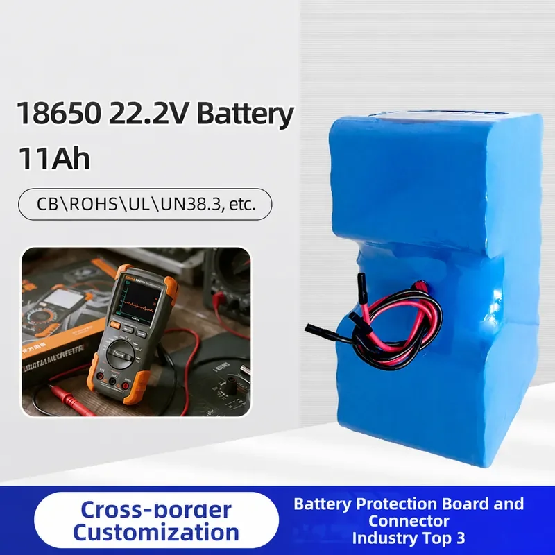 for 18650 Lithium Battery 22.2V 11Ah Rechargeable Battery Pack with Overcharge Protection for Detection Equipment Direct from