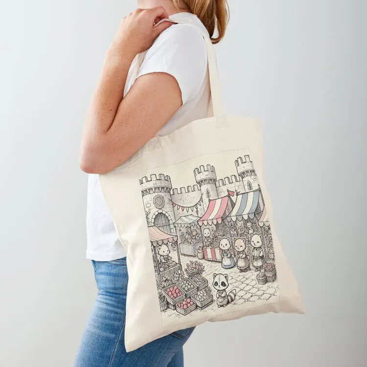 

It's Market Day in the Medieval City Tote Bag Women bags handbag Women's bag