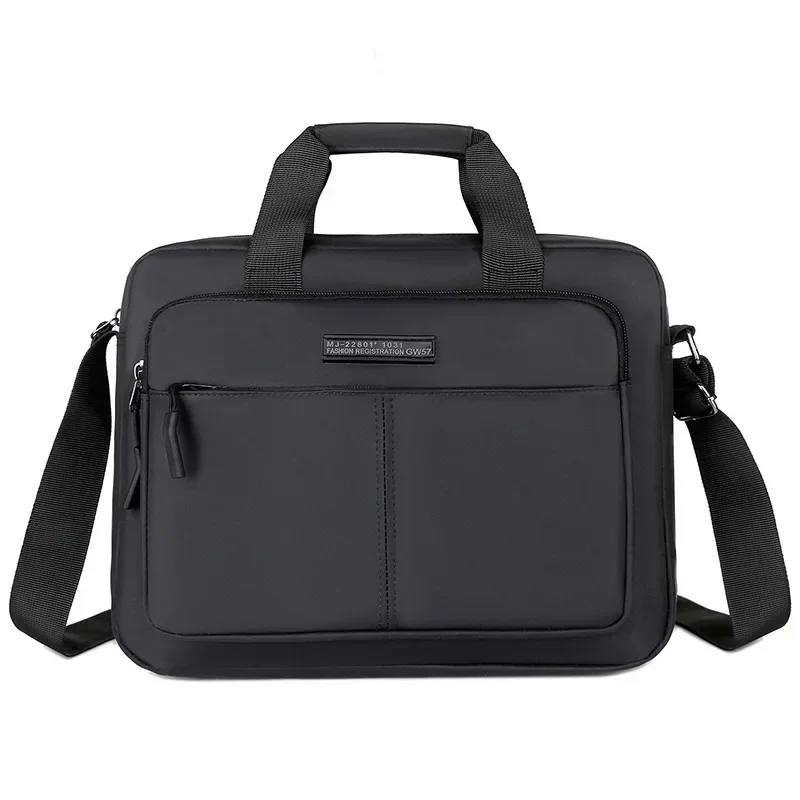 Men's Fashion Oxford Shoulder Bag Trend Horizontal A4 Book Hand Bag Business Work Crossbody Briefcase Leisure Messenger Bag