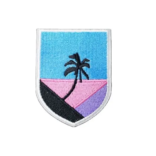 Color Block IronOn Patch SoCal Miami Palm Tree Skater Surfer 80s 90s 1980s ≈4*5.3cm