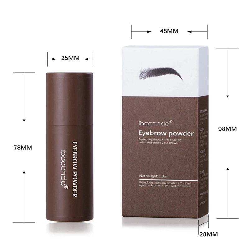 Ibcccndc Kit Stencil per timbri per sopracciglia, testina riutilizzabile, attaccatura dei capelli impermeabile a lunga durata migliora il trucco per le donne