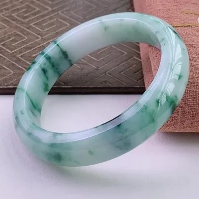 

Natural Myanmar Jade 54mm-62mm bracelet exquisite princess bracelet to send girlfriend to send mother Hetian jade