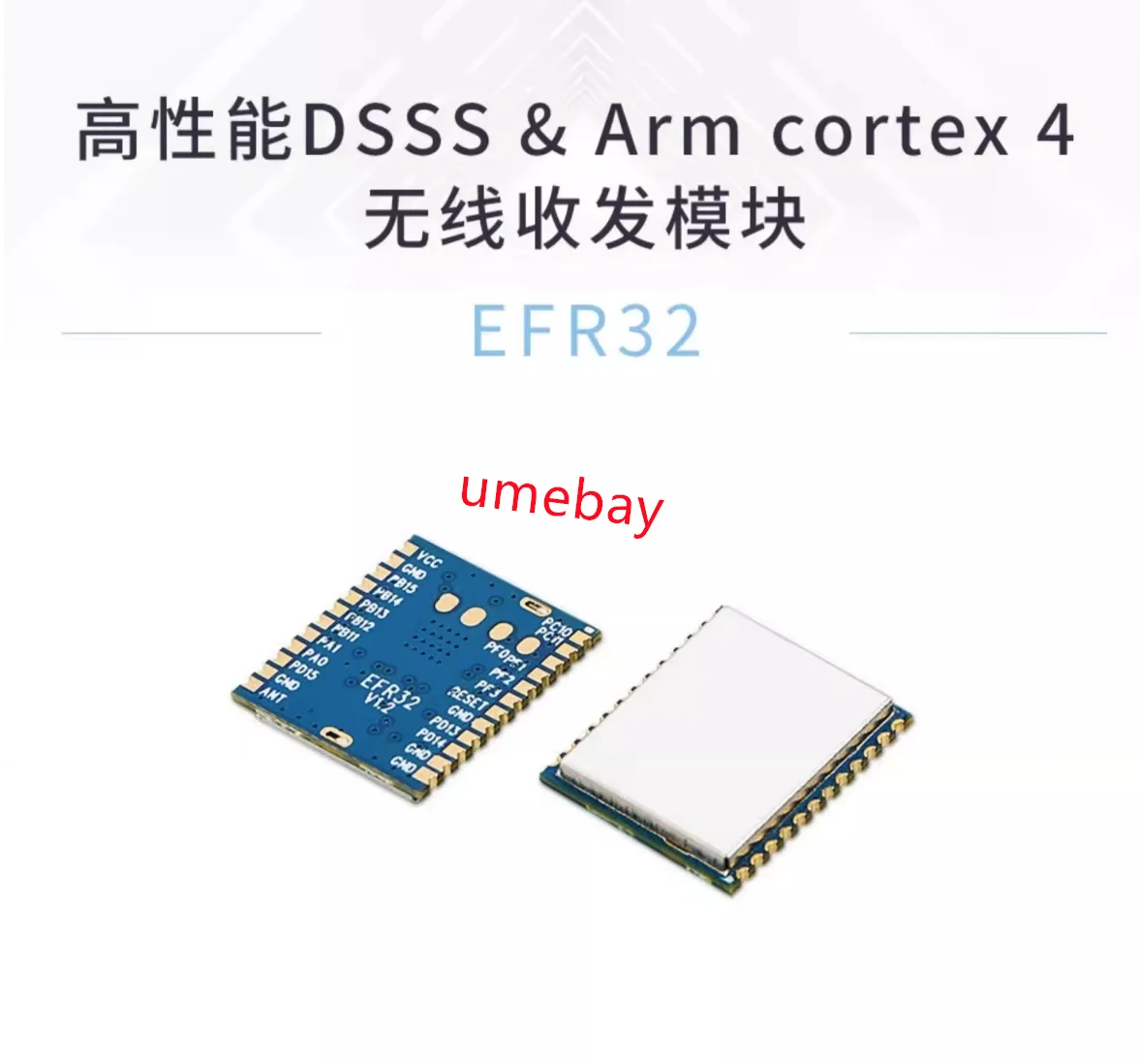 1 piece,  EFR32 high-performance DSSS&Arm cortex 4 SOC wireless transceiver module