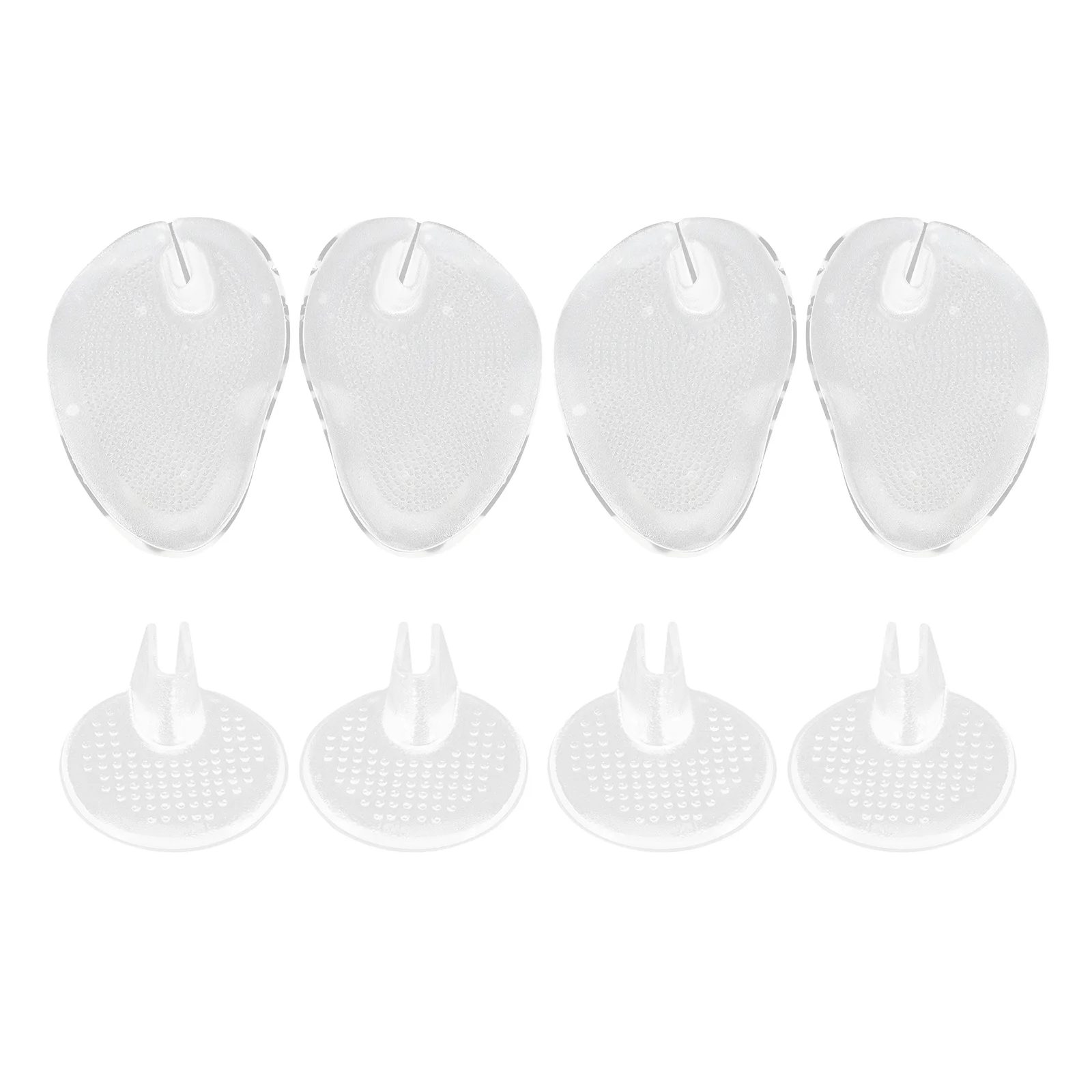 

4 Pairs Clip Non-slip Toe Cushion Pad Clear Heels Silicone Guard Thong Protectors Cushions Pads for Forefoot Sandal Flip-flops