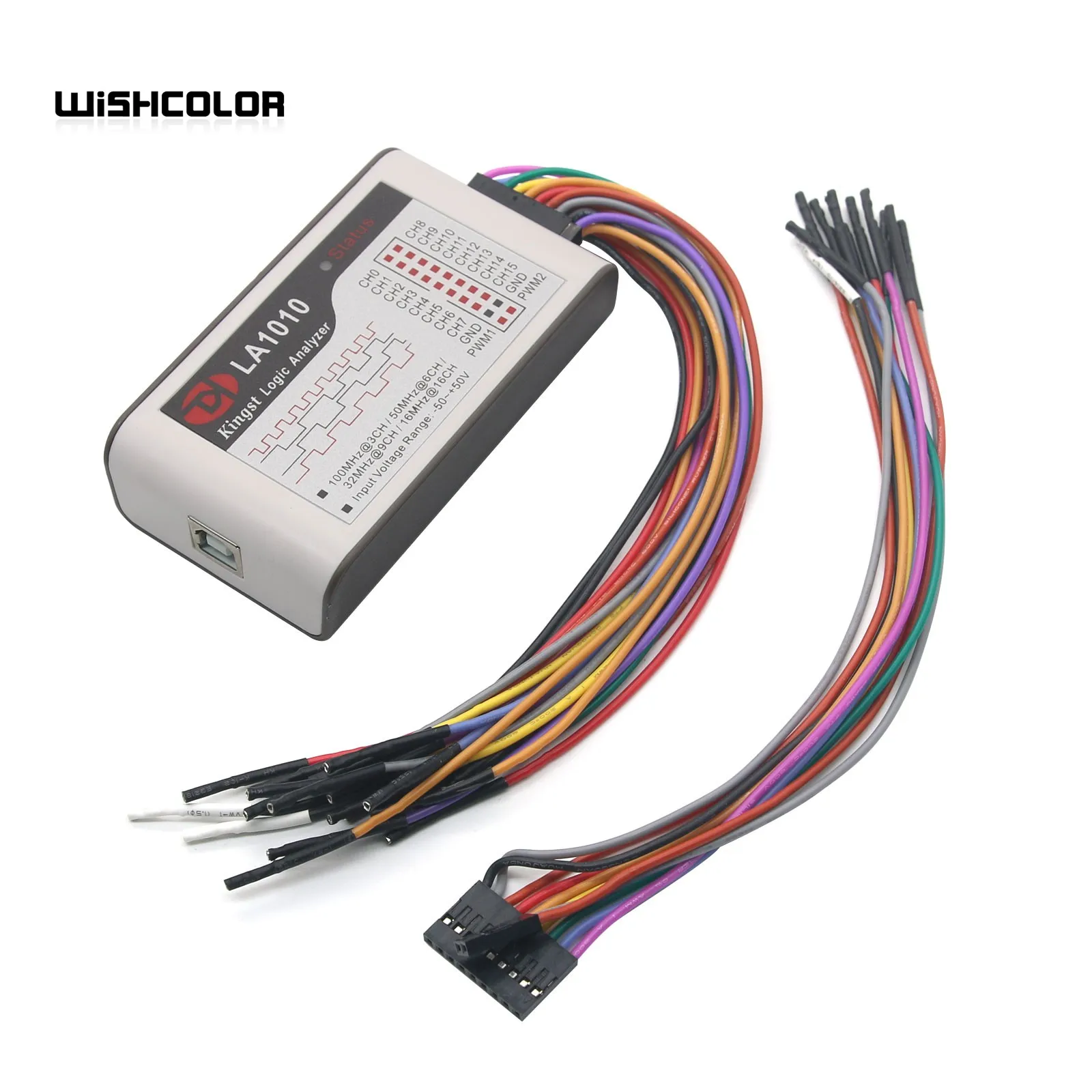 Wishcolor-Kingst Ferramentas Analisador Lógico, Alto Desempenho, USB 2.0, 16CH, 10G, MCU, BRAÇO, FPGA, DSP, LA1010