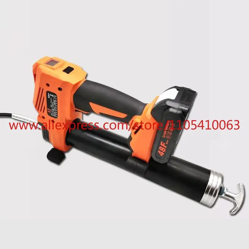 1Pcs lithium battery grease gun portable high voltage electric grease gun charging wireless auto repair excavator