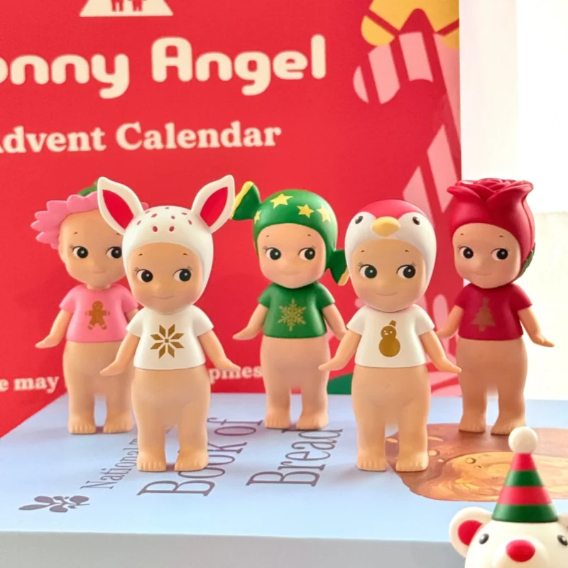 1-12pcs 써니 엔젤스 크리스마스 어드벤트 캘린더 블라인드 박스 애니메이션 피규어 만화 귀여운 장난감 어린이 크리스마스 생일 선물