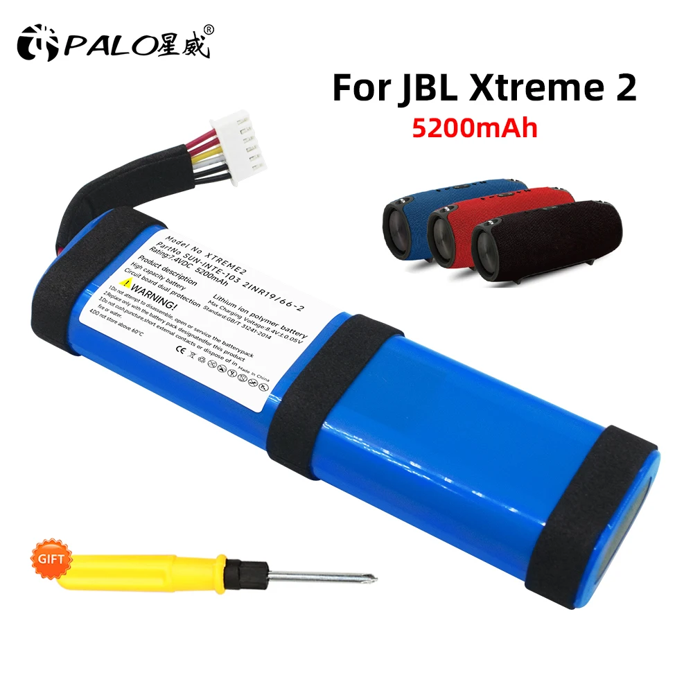 

PALO 7.2V 5200mAh Replacement Battery For JBL Xtreme 2 Xtreme3 Bluetooth Speaker SUN-INTE-103 2INR19/66-2 GSP-2S2P-XT3A