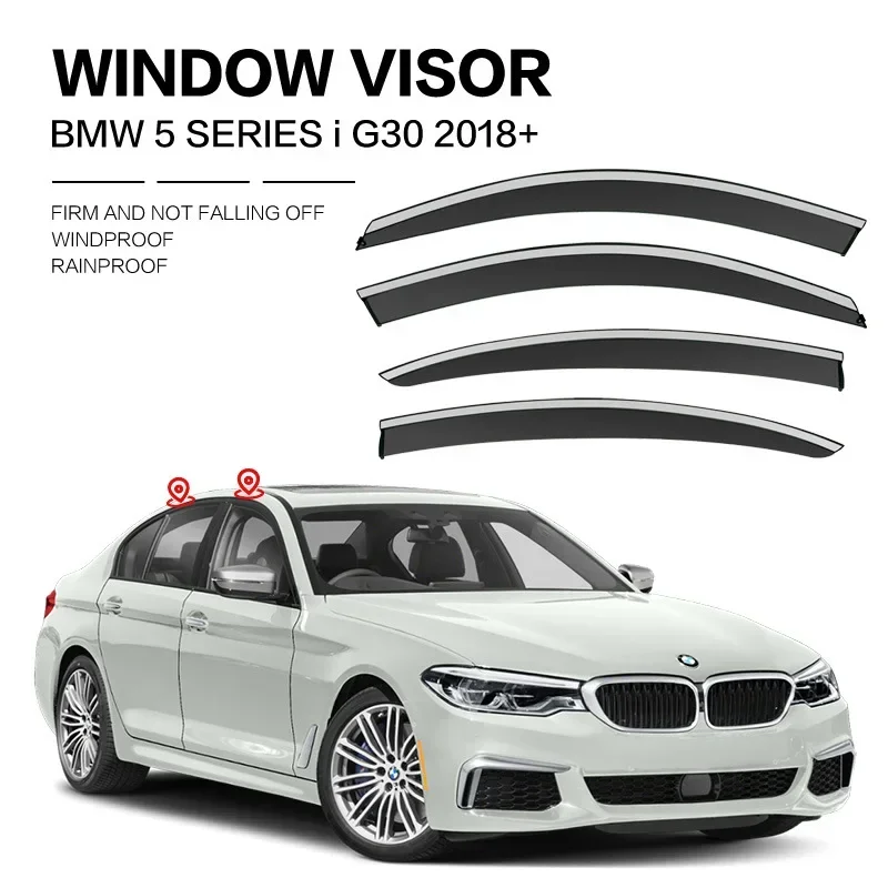 Fit for BMW 5 series E60 F10 Window visor Car Sun Rain Guard Vent Shade Deflector Wind Weathershield MouldingTuning Accessories
