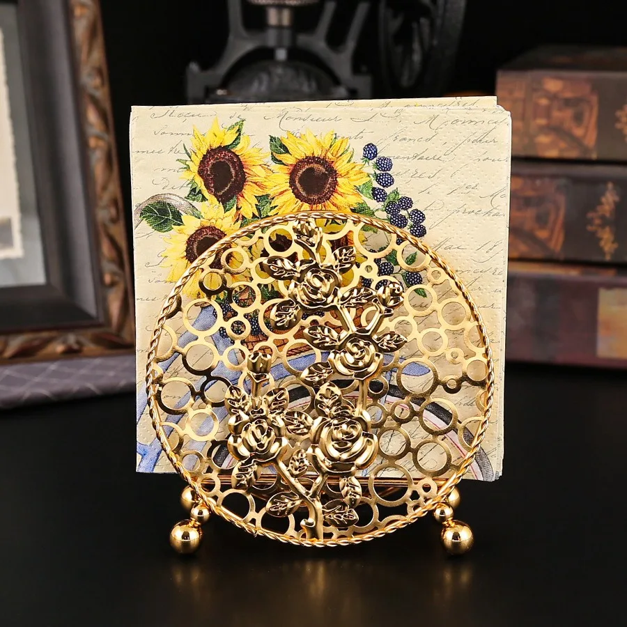 Metal Napkin Holder Desktop Ornament