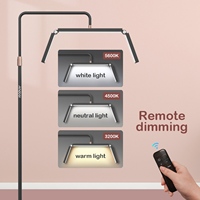 Andoer HD-M9X 40W Floor LED Video Light Foldable Fill Light Beauty Floor Moon Lamp 3200K-5600K Dimmable with 180cm/ 70.9in Metal